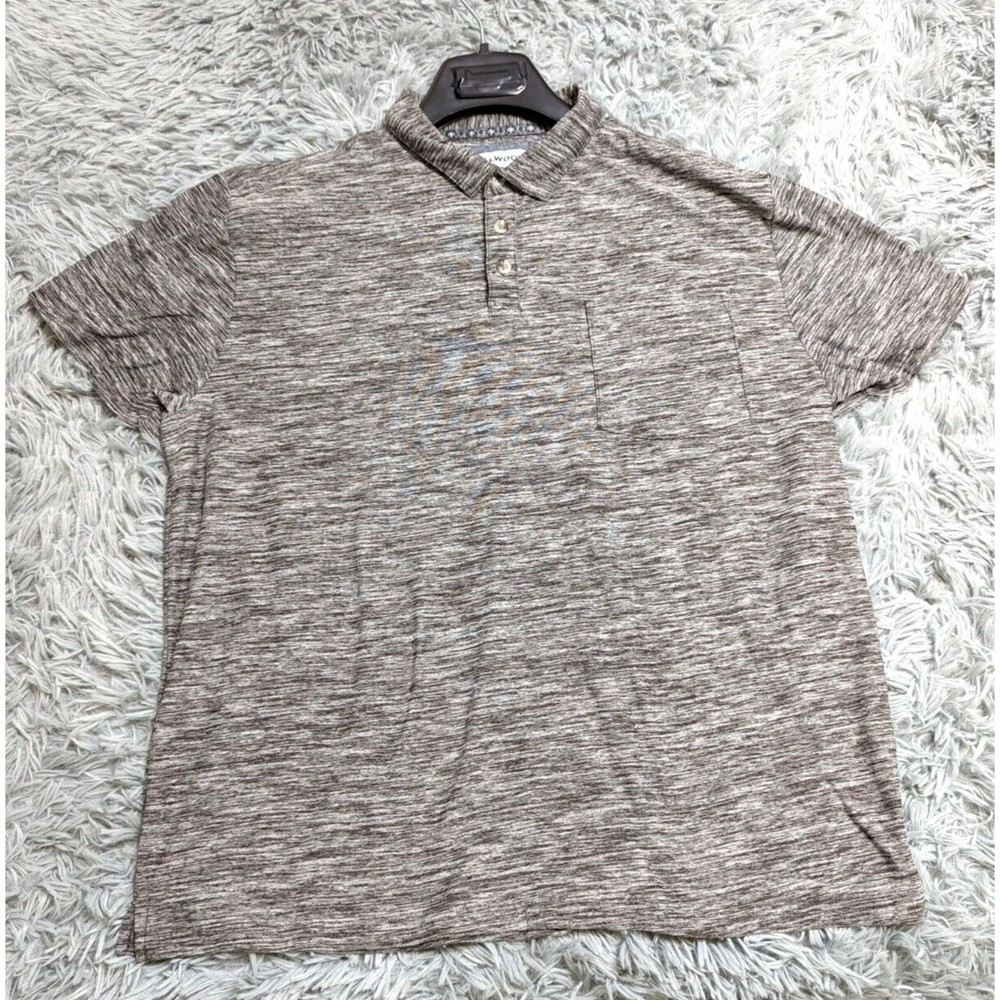 Tallwoods Gray Polo Shirt Mens Size Large Polyester‎ Lightweight Hiking Outdoors